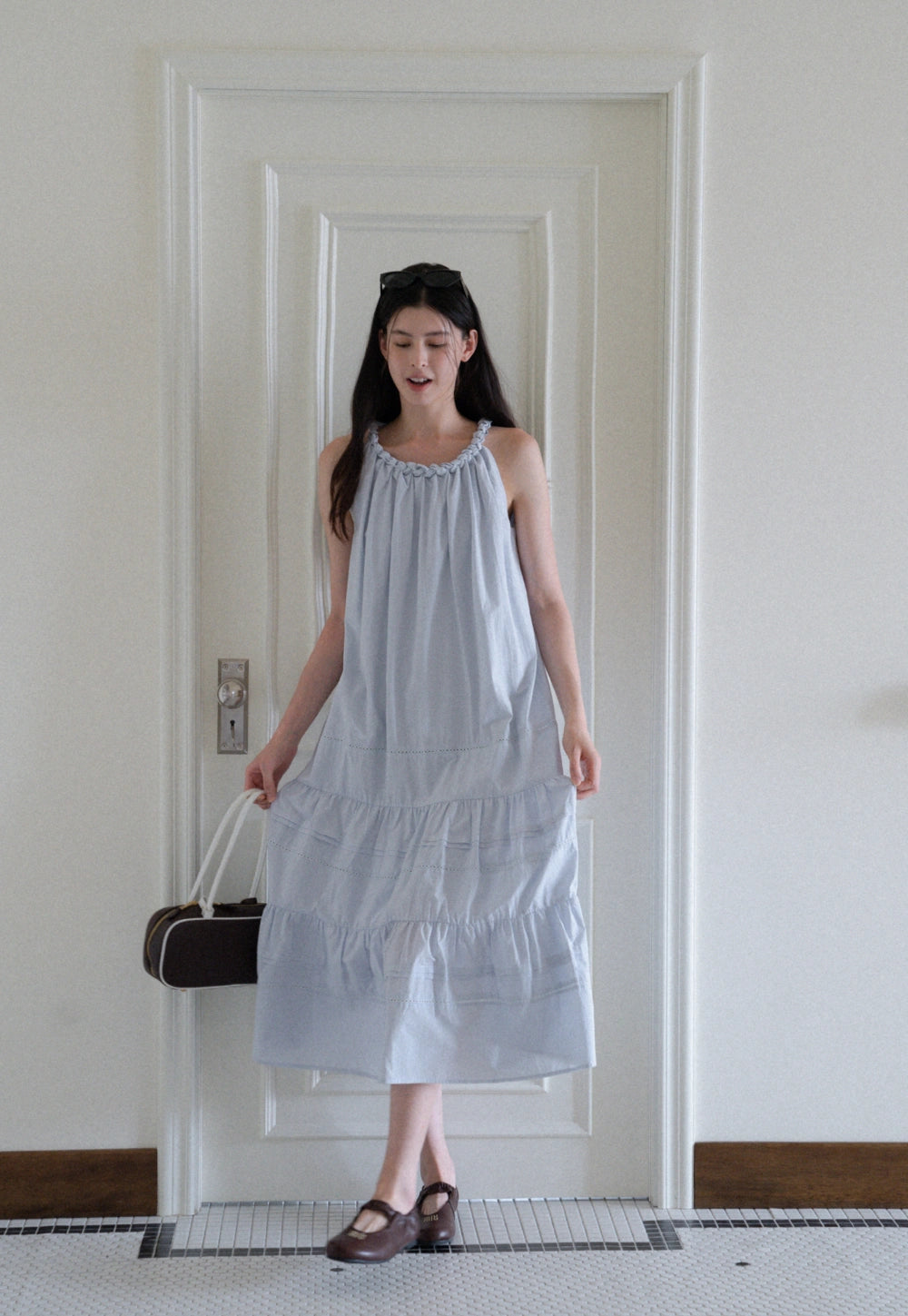 Ruffle Hem Maxi Dress