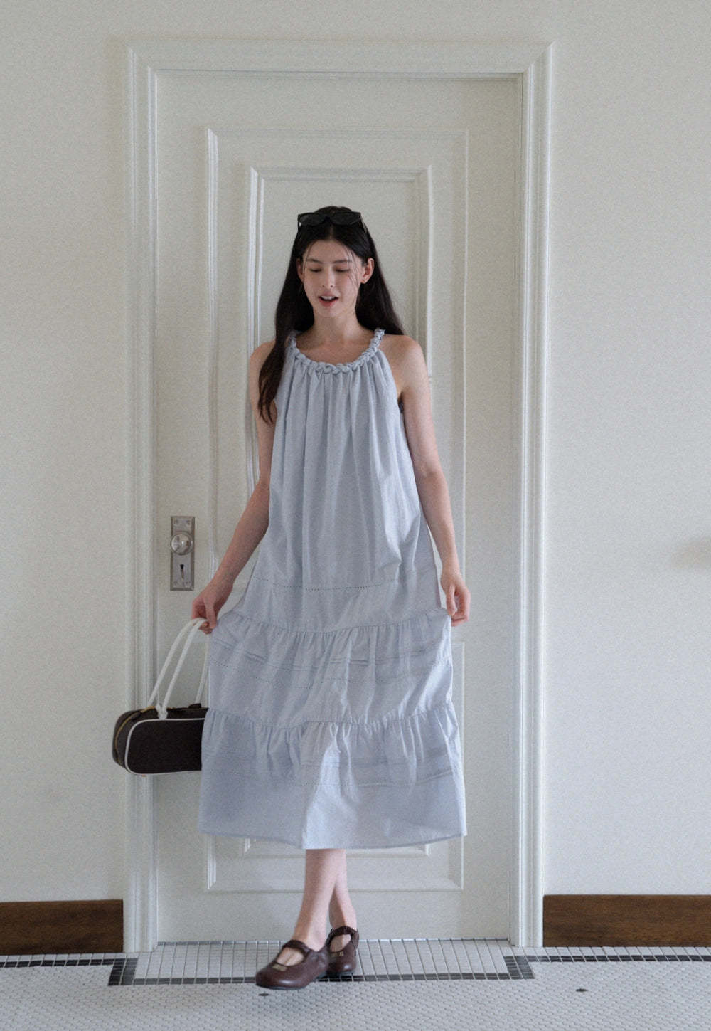 Ruffle Hem Maxi Dress