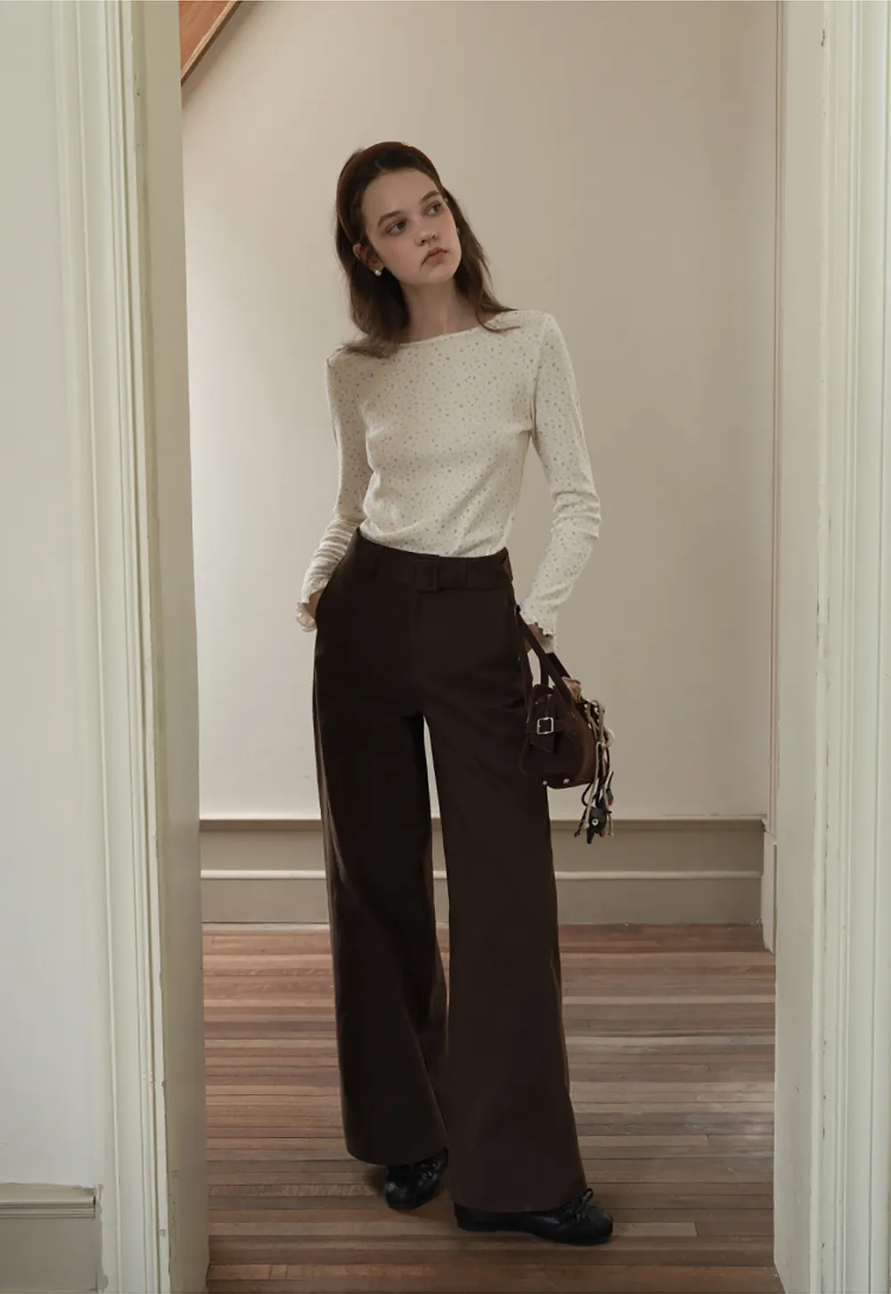 Belted Wide-Leg Trousers