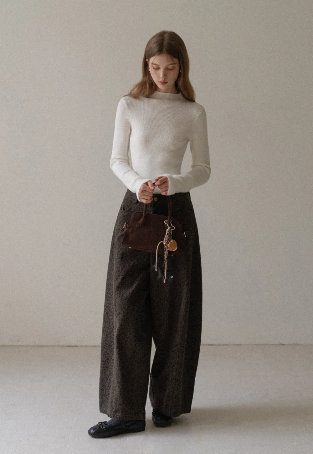 Leopard Print Wide Leg Pants