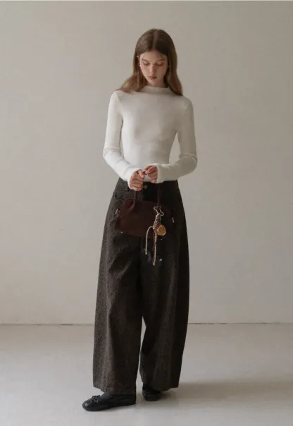 Leopard Print Wide Leg Pants