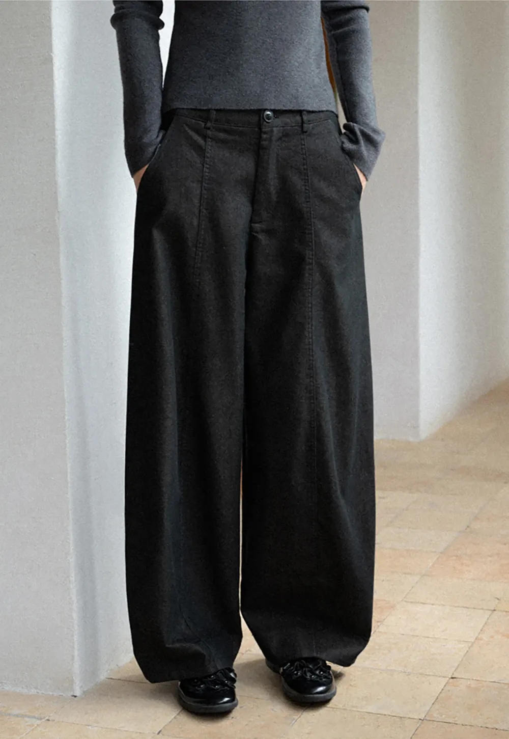 Womens High Waist Wide Leg Pants