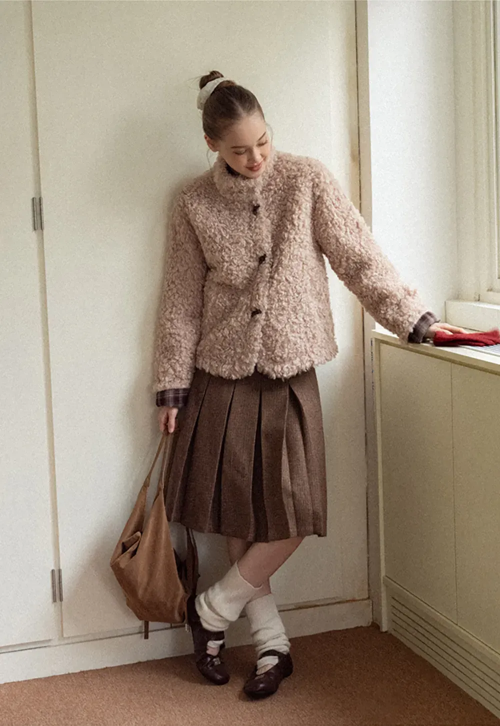 Faux Shearling Toggle Jacket