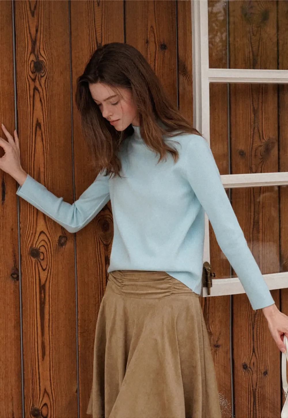 Women Soft Knit Turtleneck Sweater