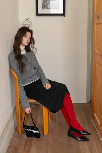 Knit Toe-Leggings Slim Fit Tights