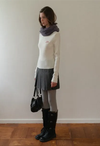 Sparkle Pleated Mini Skirt