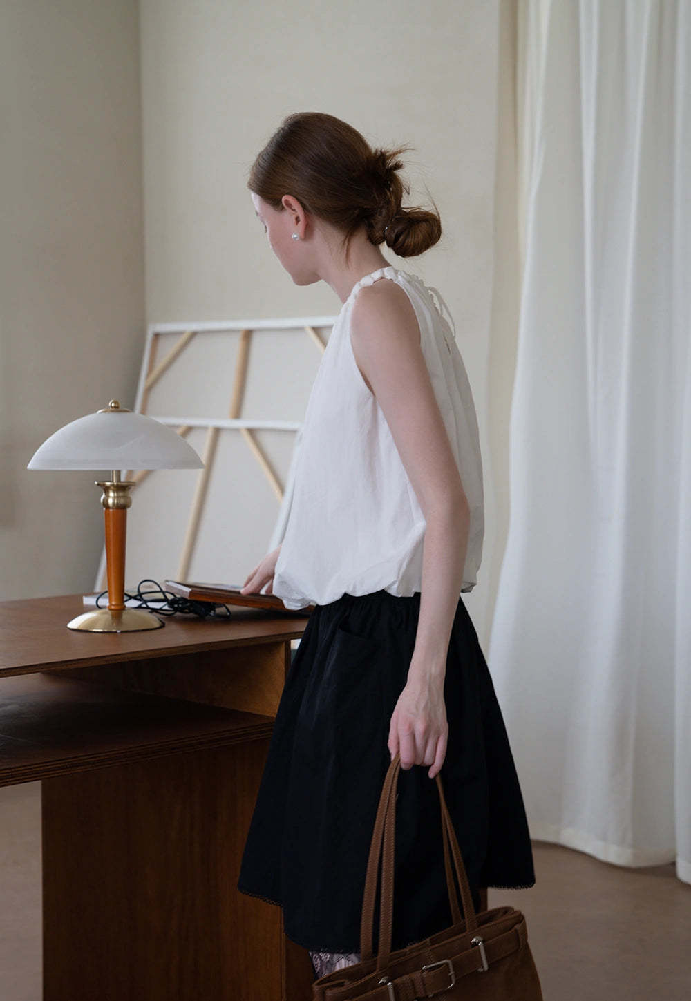 Braided Strap Bubble Top