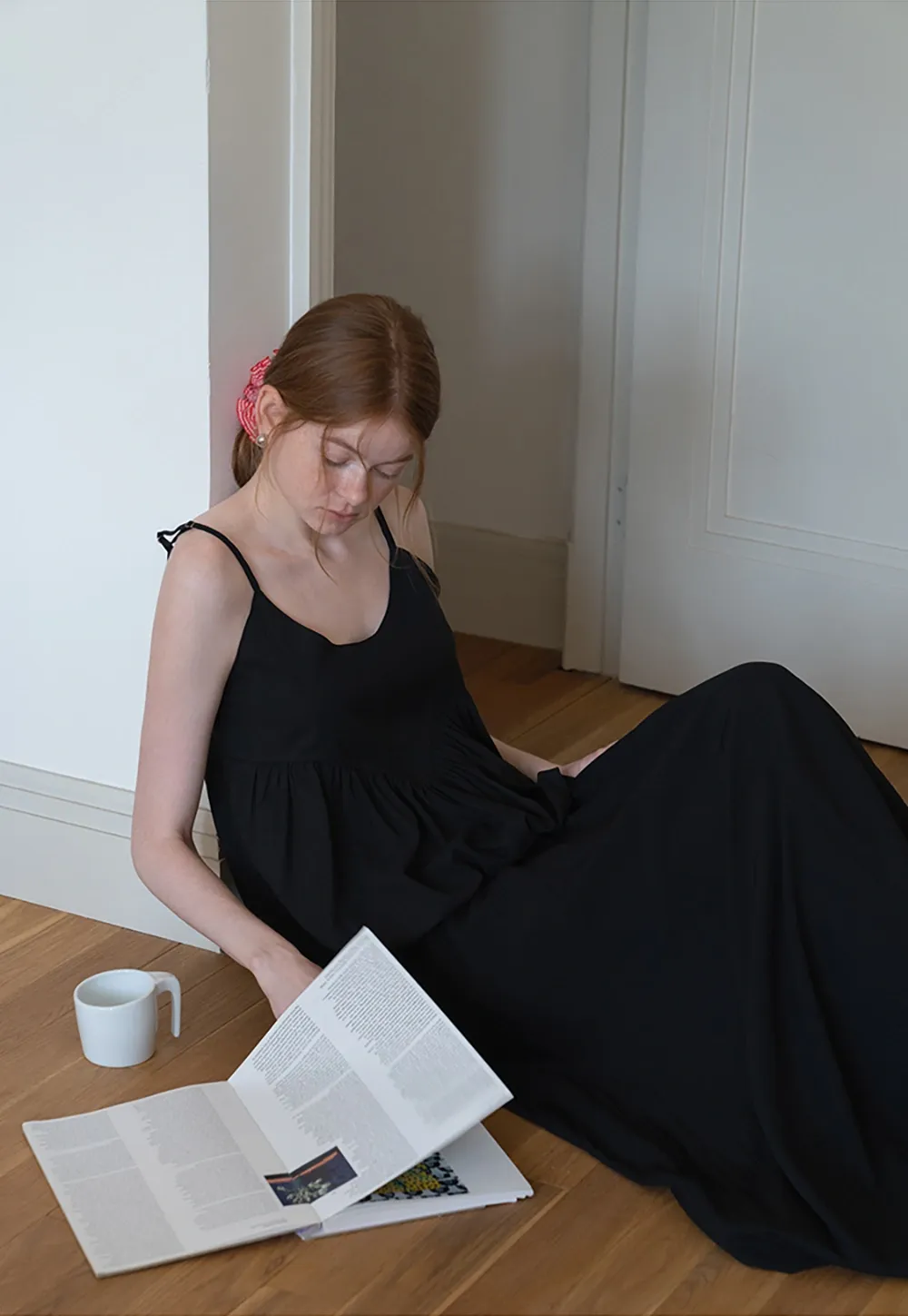 Women's High Waist Maxi Skirt with Flowing Hem