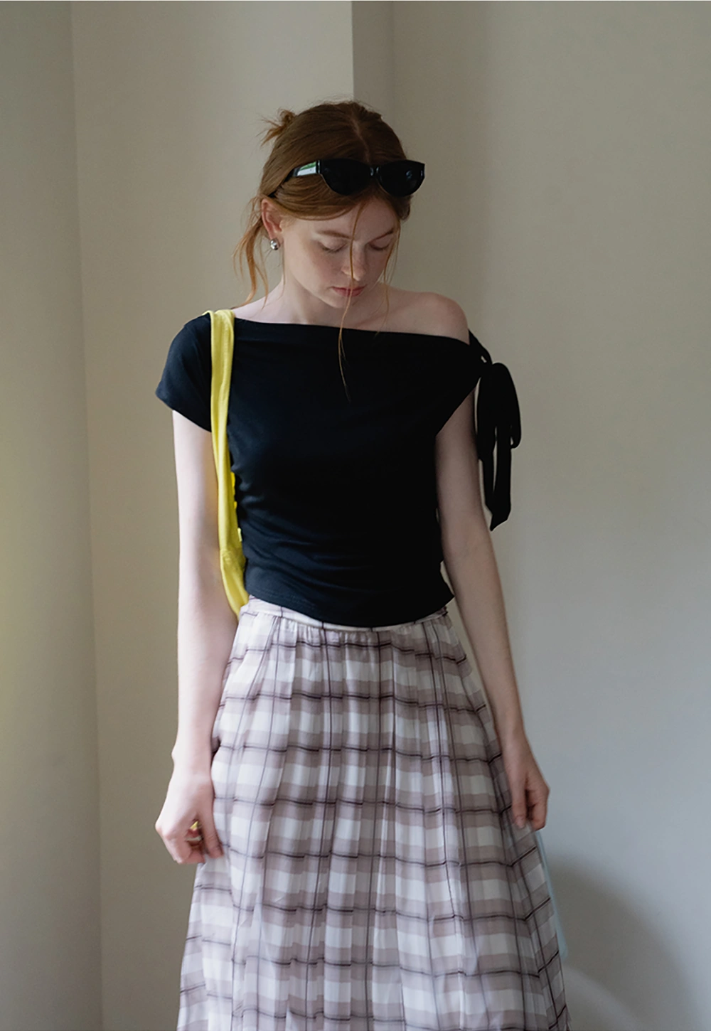 "Women’s Off Shoulder Ruched T-Shirt