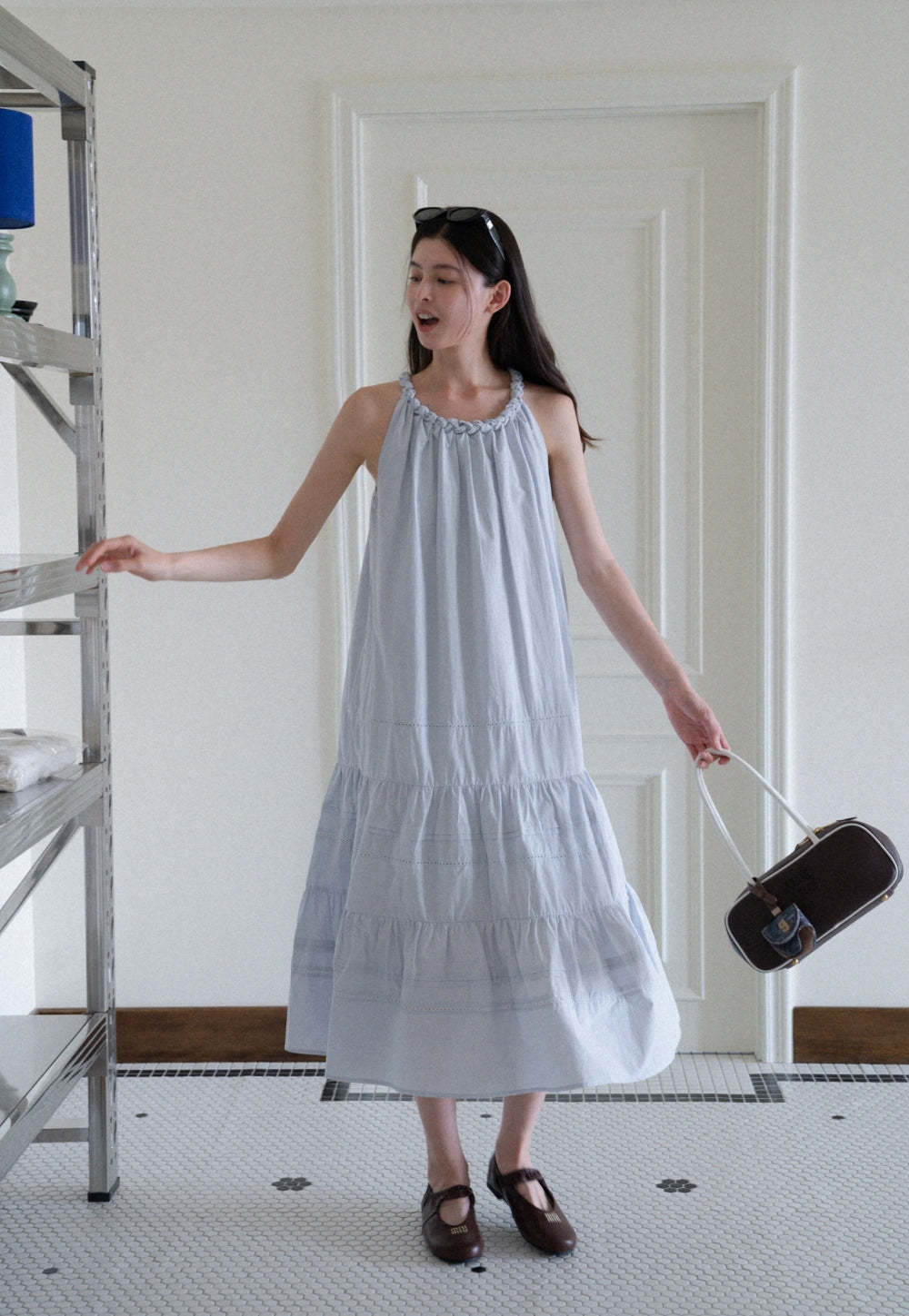 Ruffle Hem Maxi Dress
