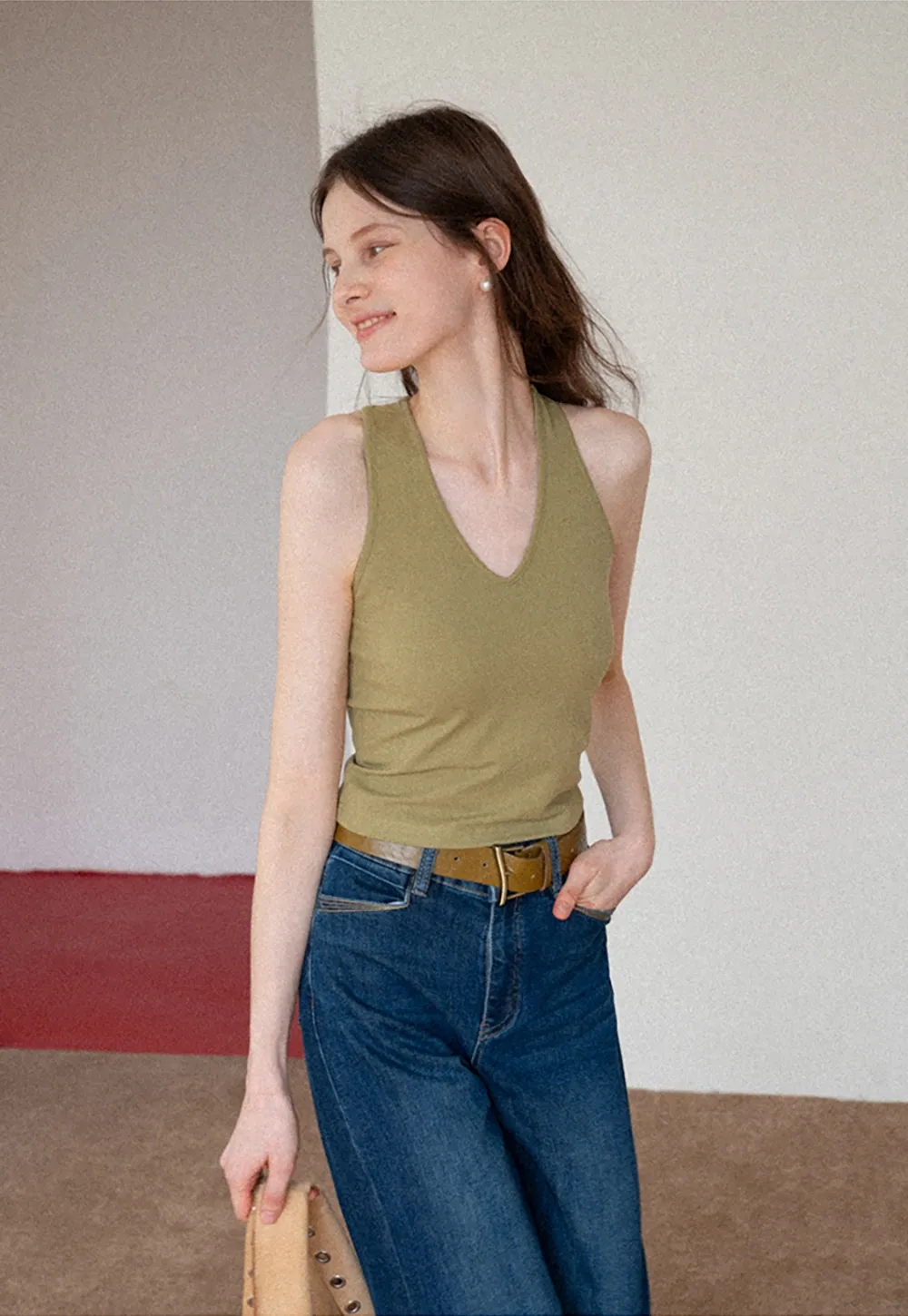 Women's V-Neck Racerback Tank