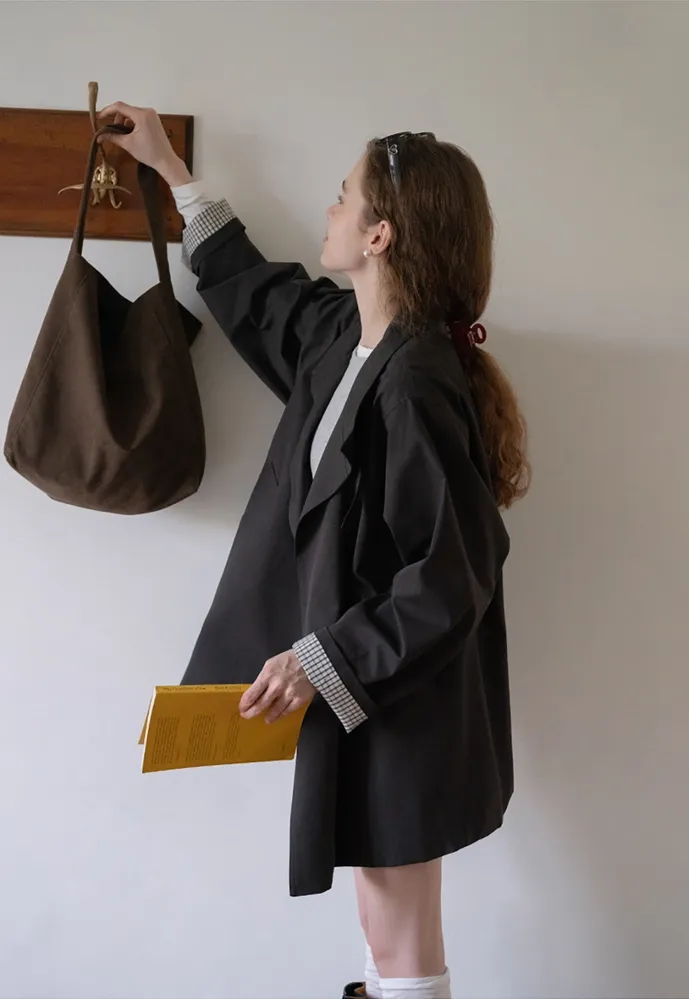 Buckle-Collar Wrap Trench