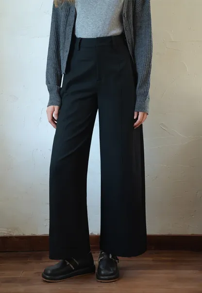 Elegant Office Work Pants Wide Leg High Waist
