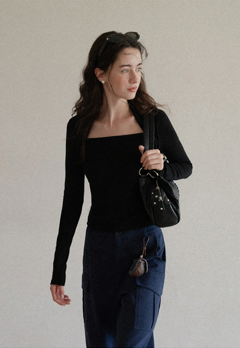 Womens Wide Leg Cargo Pants with Pockets