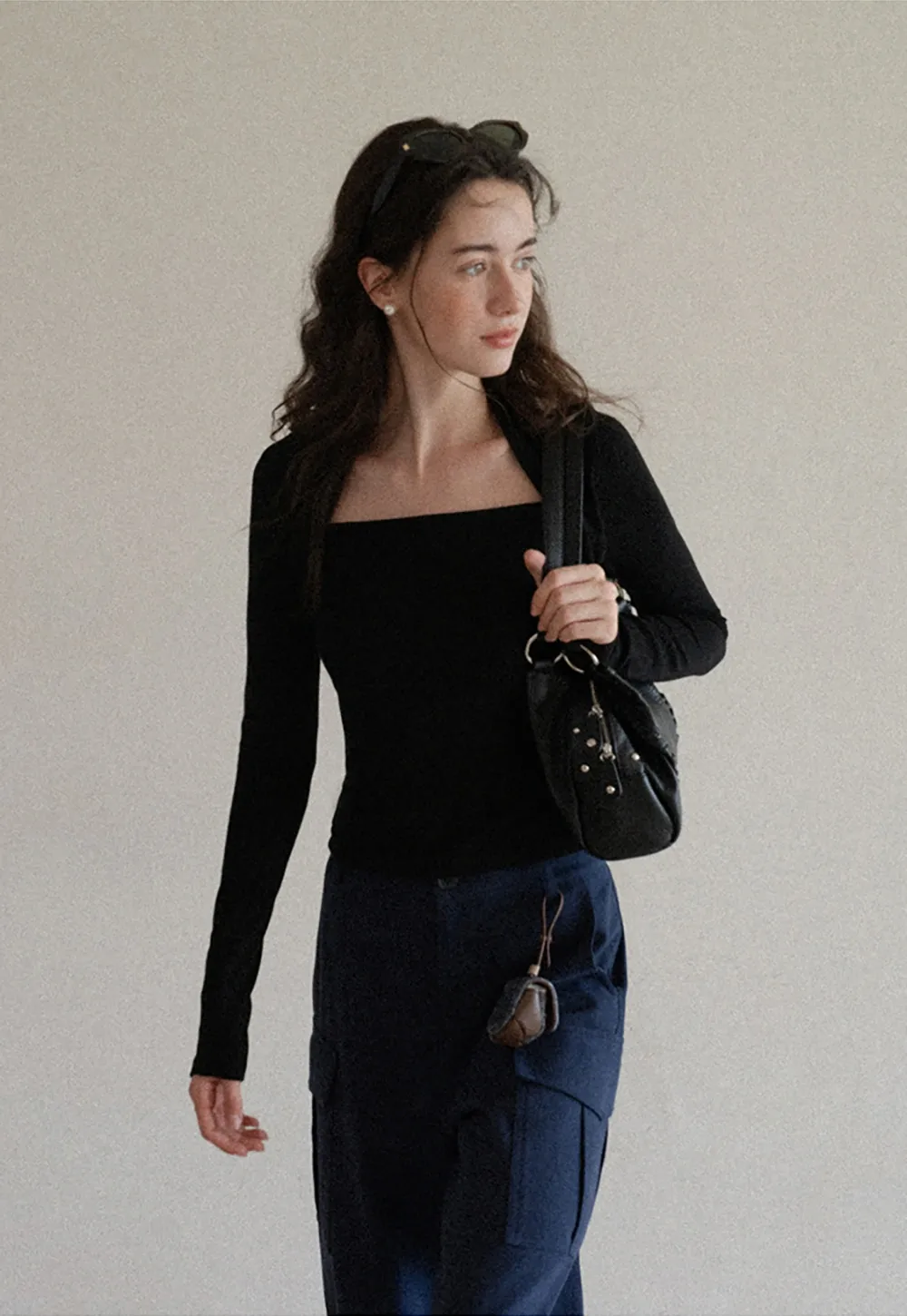 Womens Wide Leg Cargo Pants with Pockets