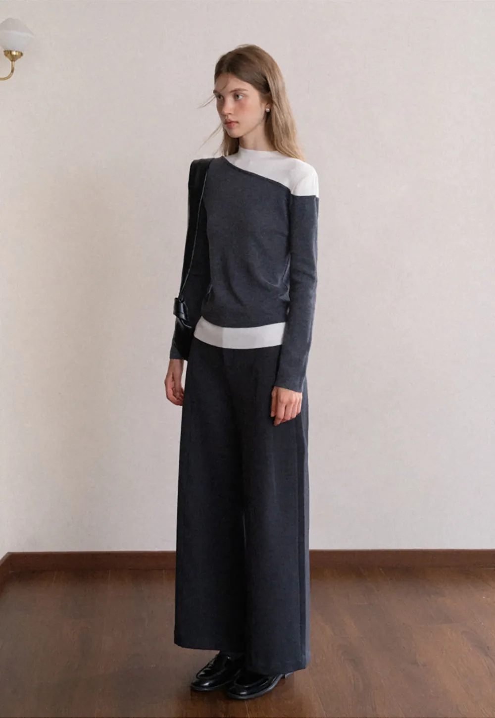 Contrast Panel Knit Top