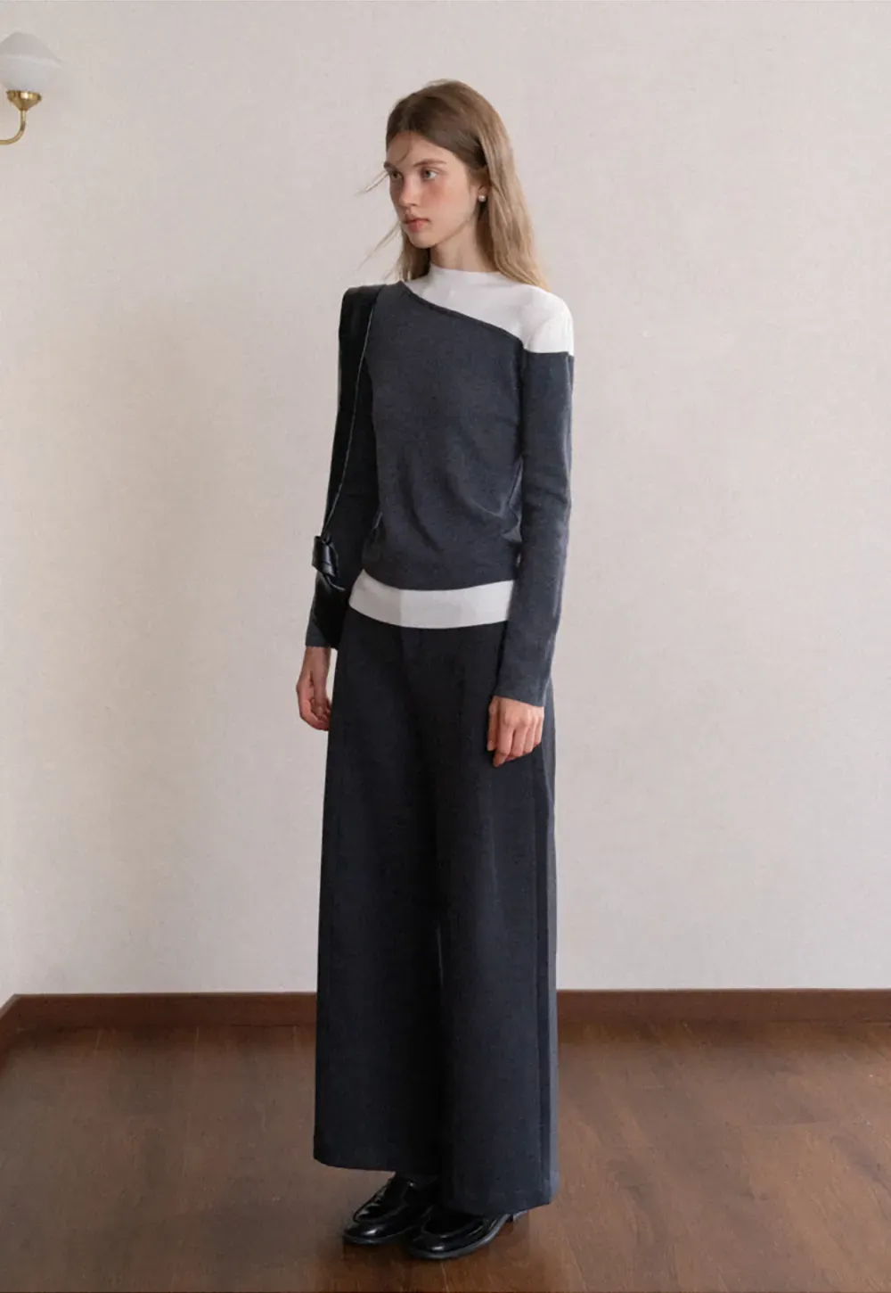 Contrast Panel Knit Top