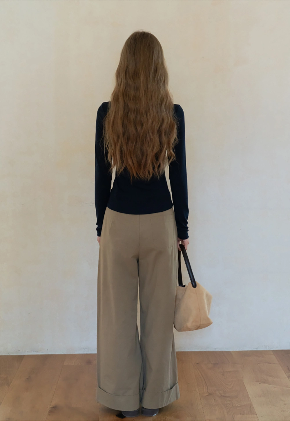 Womens Long Sleeve Tie Neck Tee