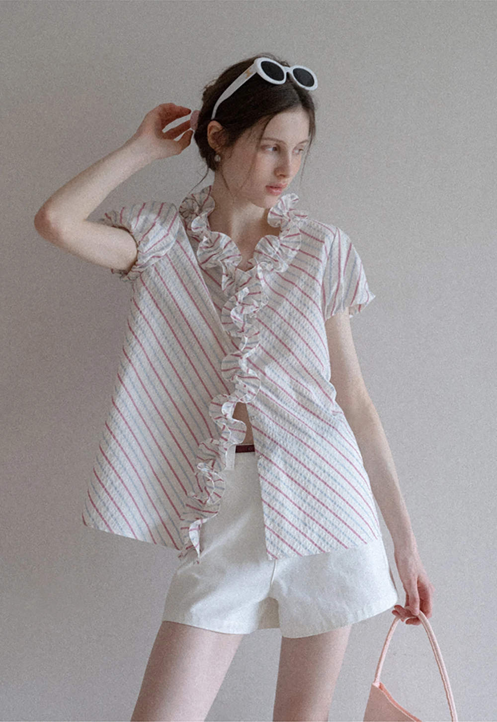 Women’s Belted High-Waist Cotton Shorts