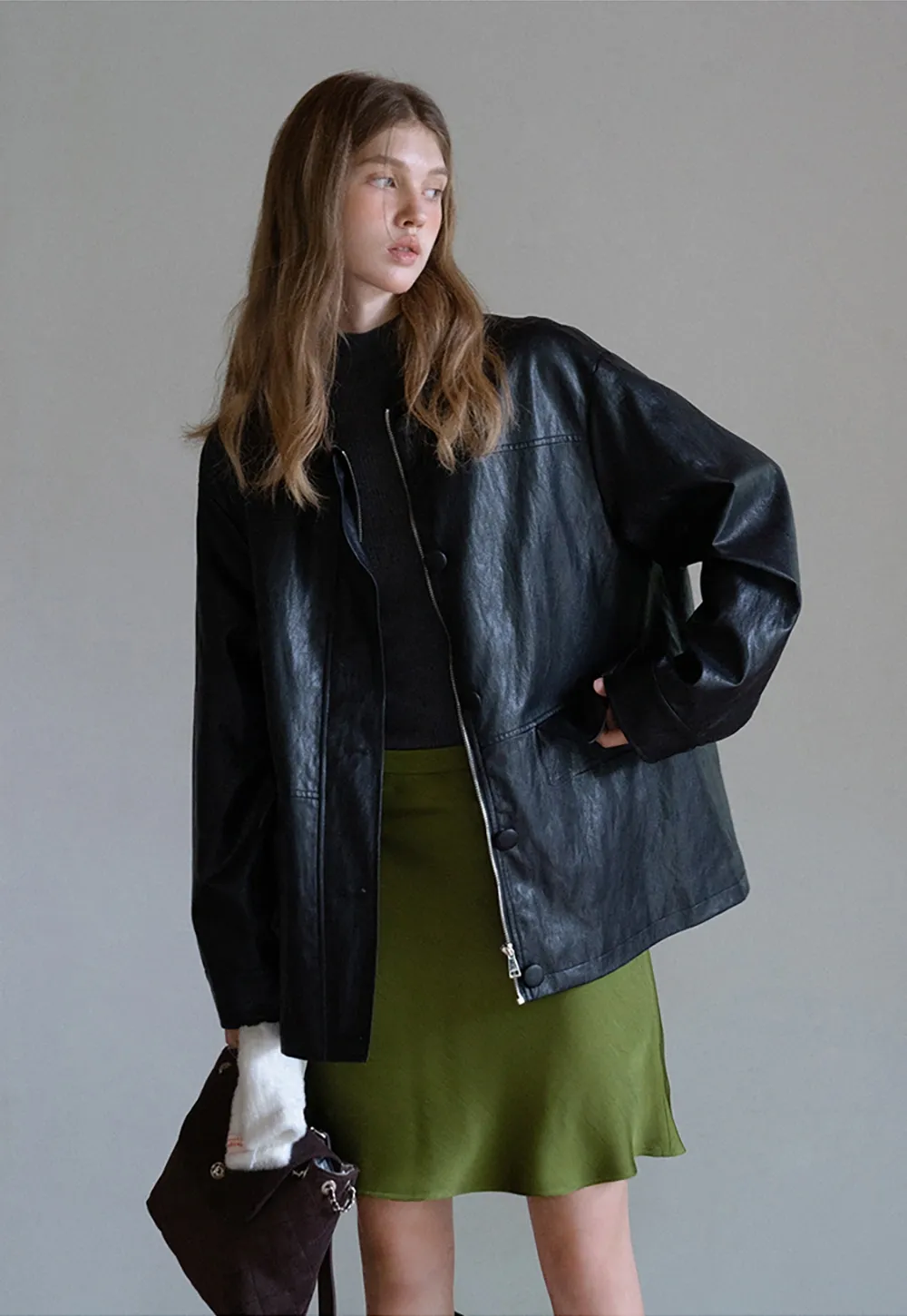 Elegant Satin Midi Skirt