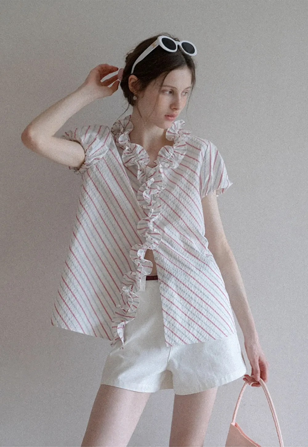 Women’s Belted High-Waist Cotton Shorts