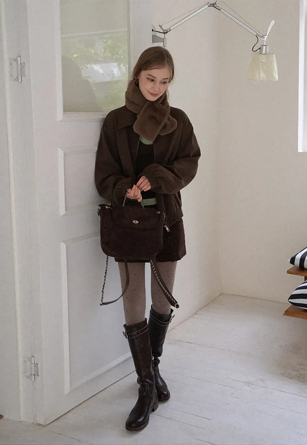 Corduroy Button Front Mini Skirt