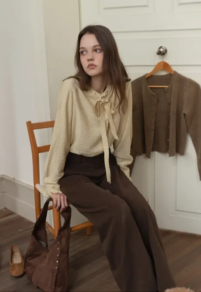 Belted Wide-Leg Trousers