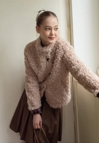 Faux Shearling Toggle Jacket