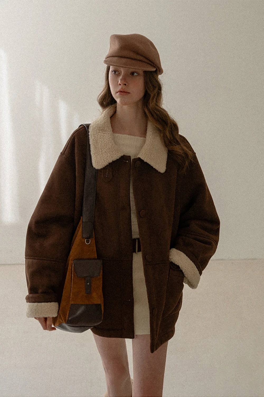 Off-Shoulder Cable Knit Waist-Cinching Dress