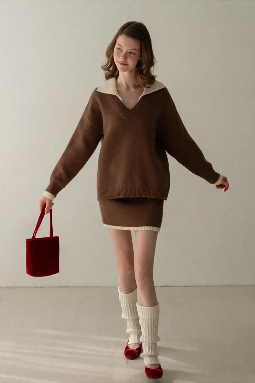 Cozy Knit Sweater and Skirt Set