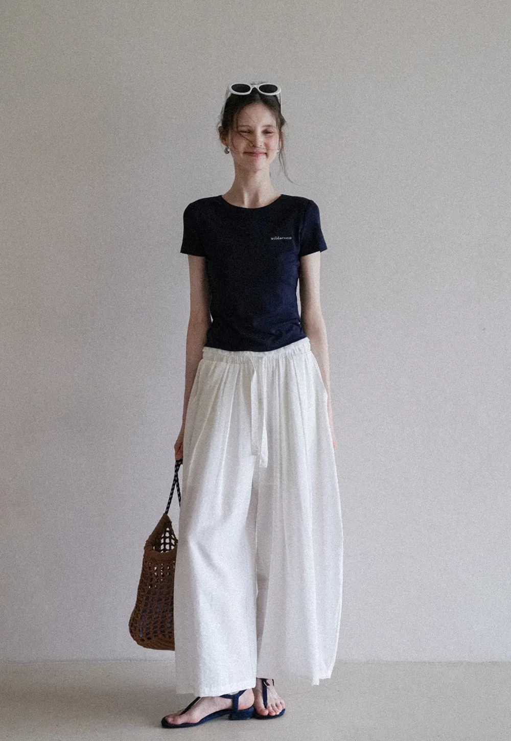 Women's Casual Loose Fit Pants with Elastic Drawstring Waist