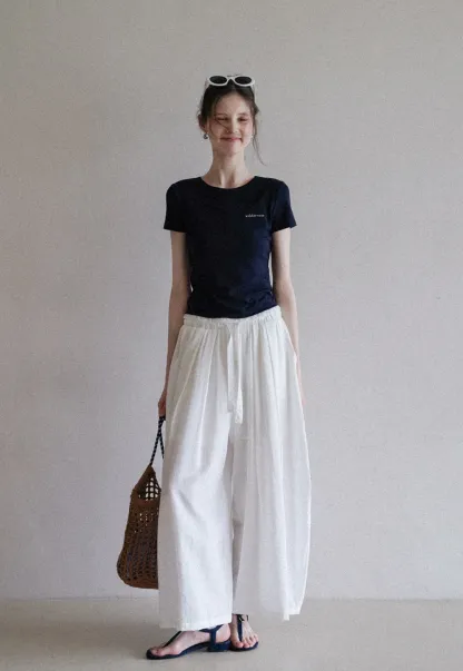 Women's Casual Loose Fit Pants with Elastic Drawstring Waist