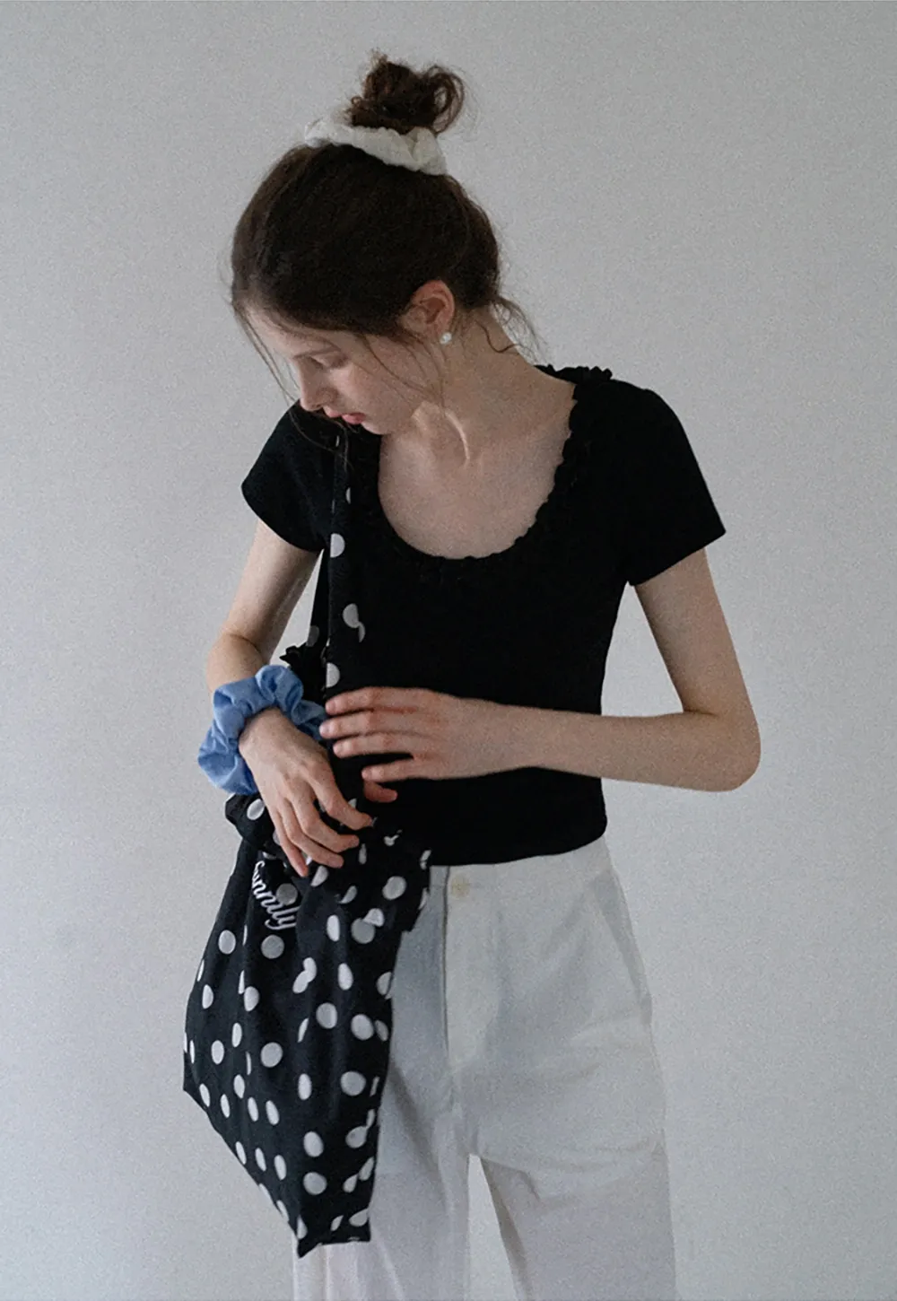 Women's Ruffle-Trim Scoopneck Tee