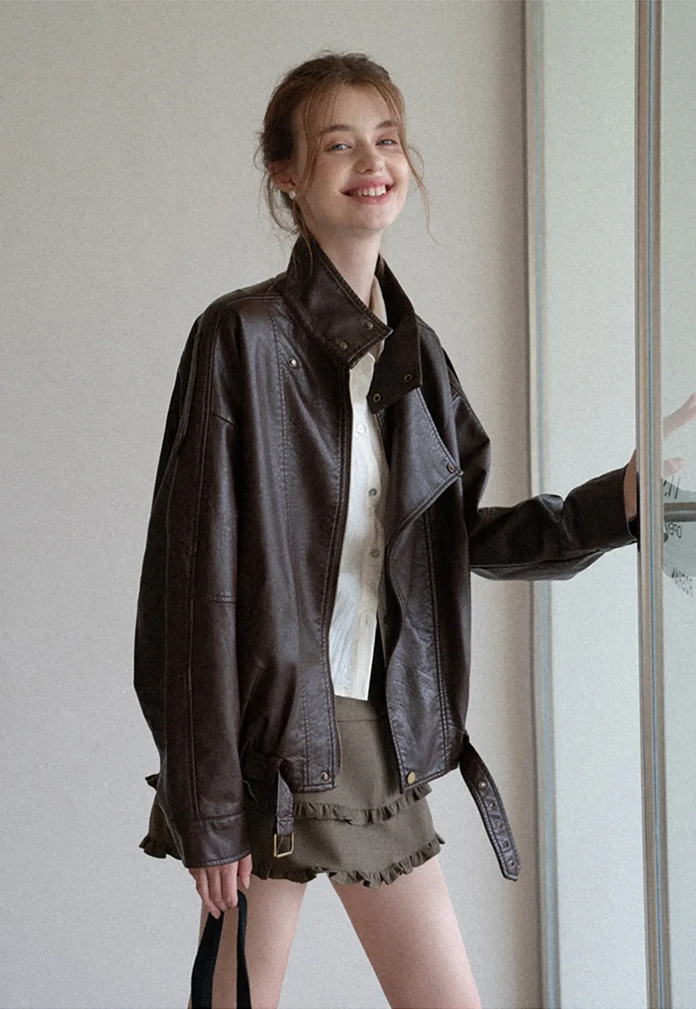 Women's Lightweight Button Down Shirt with 3/4 Sleeves