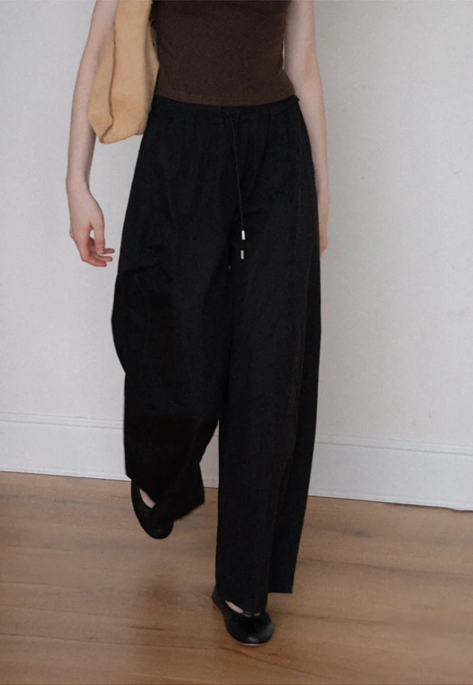 Drawstring Wide-Leg Pants