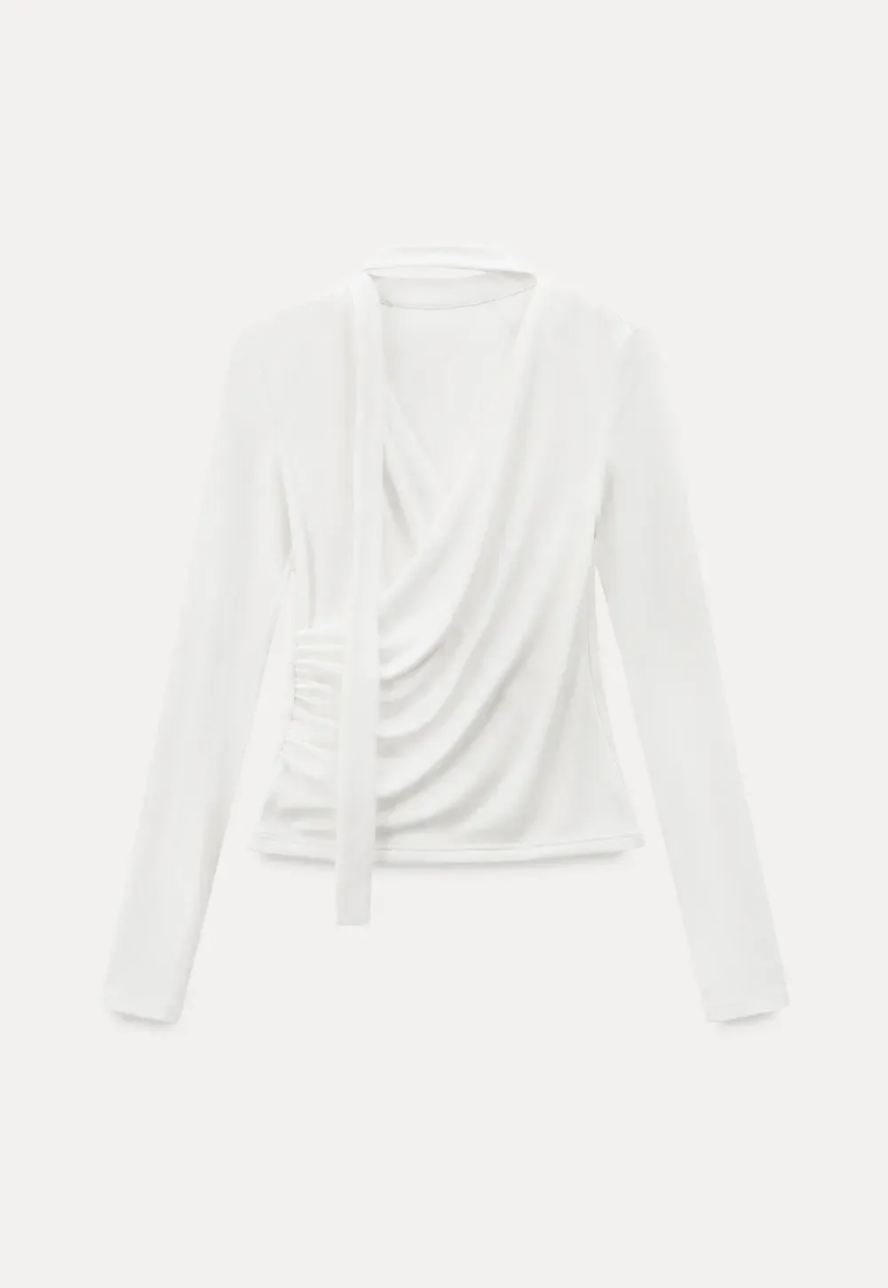 V neck long sleeve top with choker design