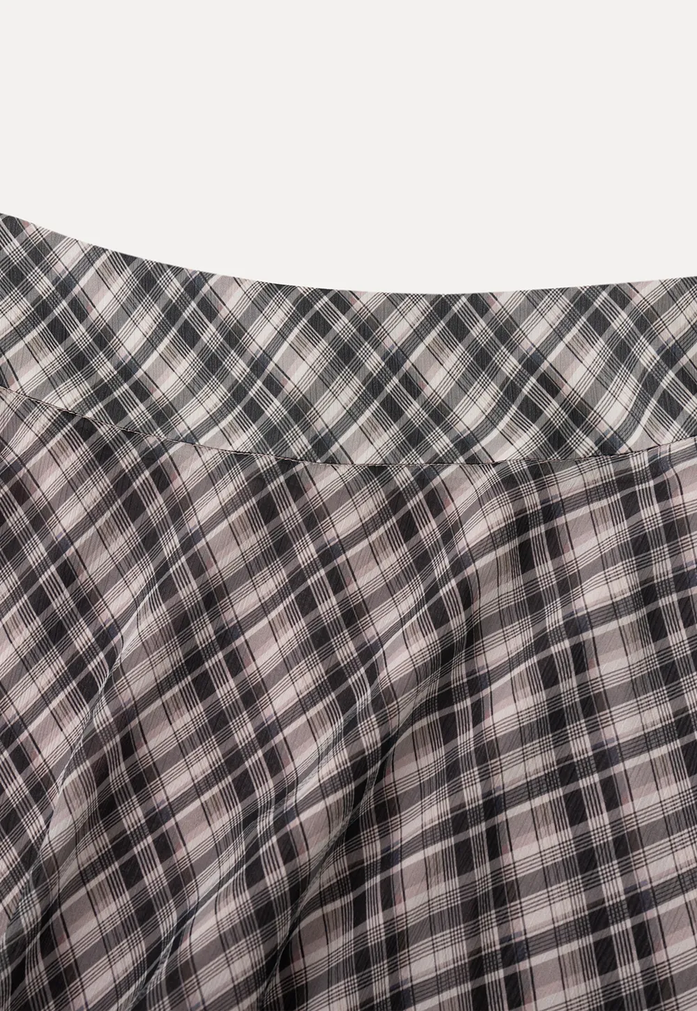 Plaid Pleated Midi Skirt