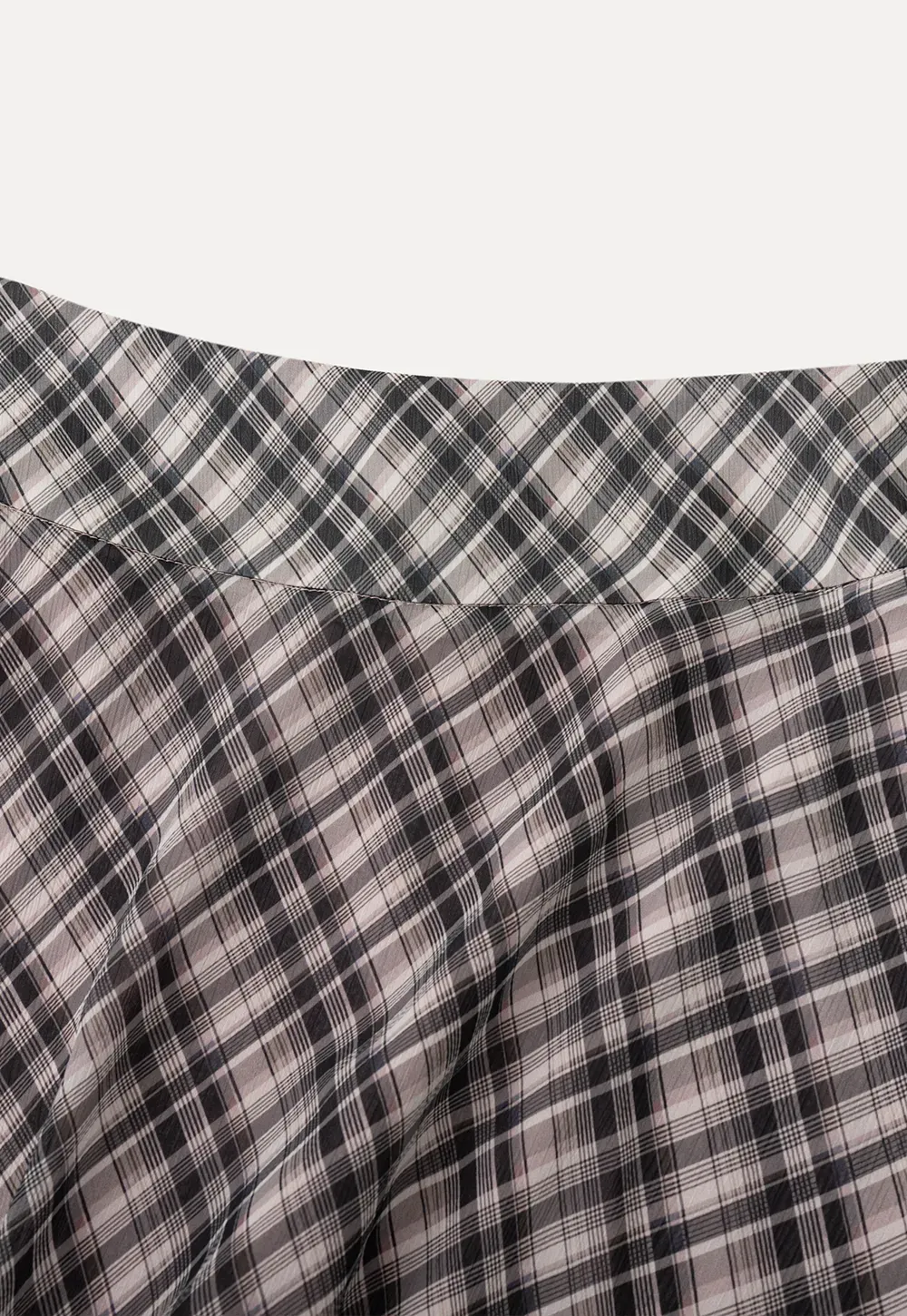 Plaid Pleated Midi Skirt