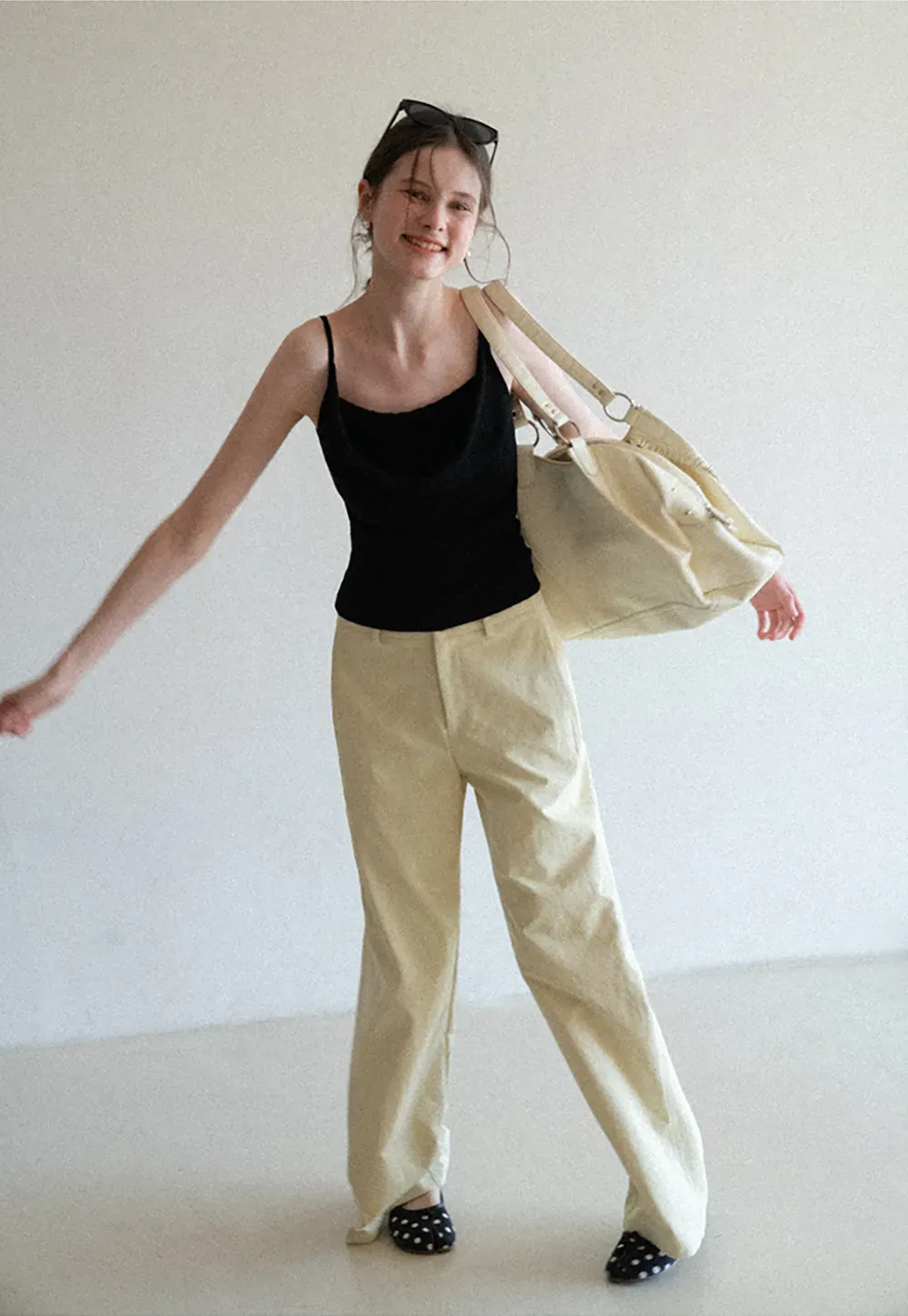 Wide Leg Casual Pants with Front Pockets