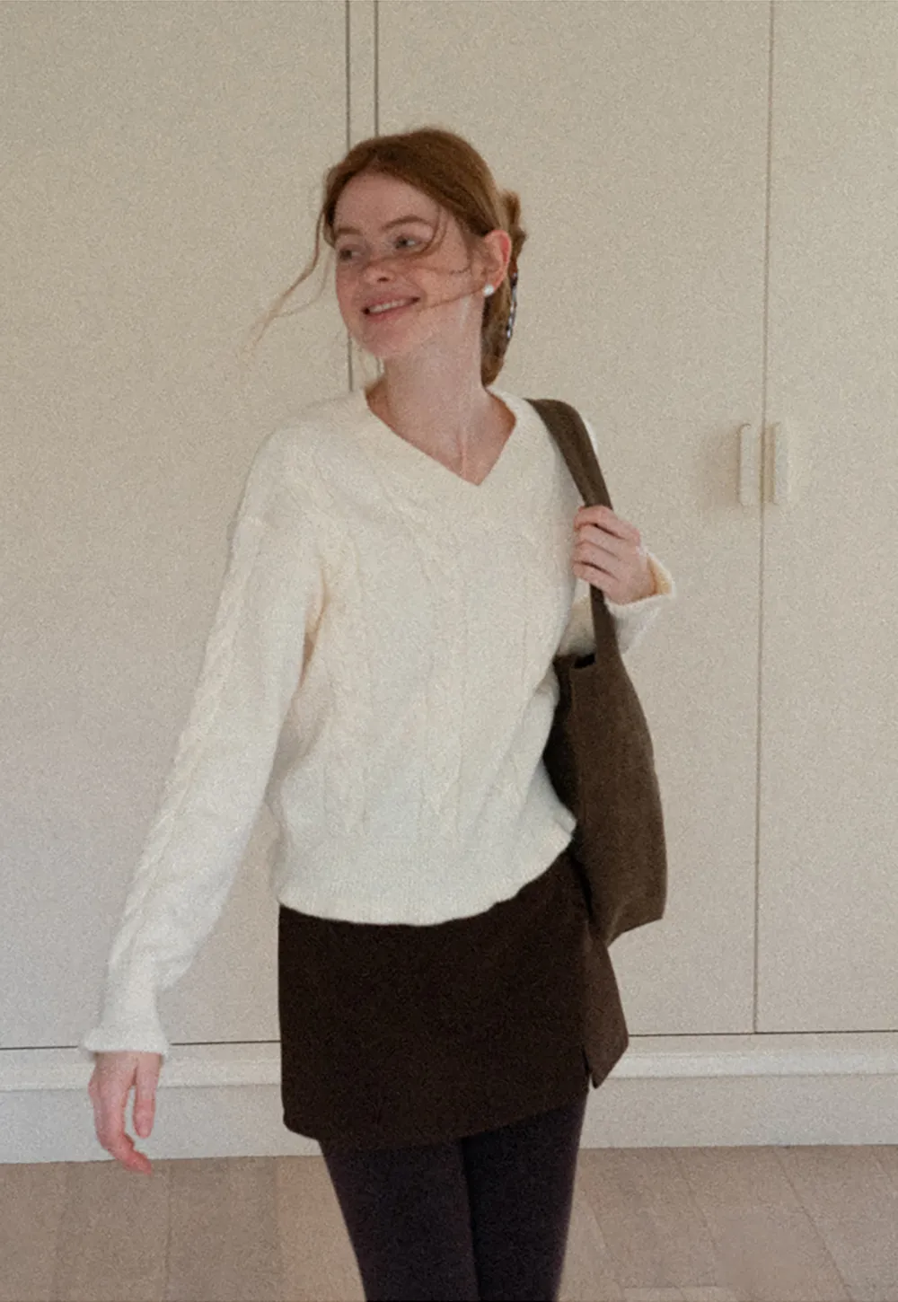 Women's Knit Sweater Round Neck Long Sleeve Casual Wear