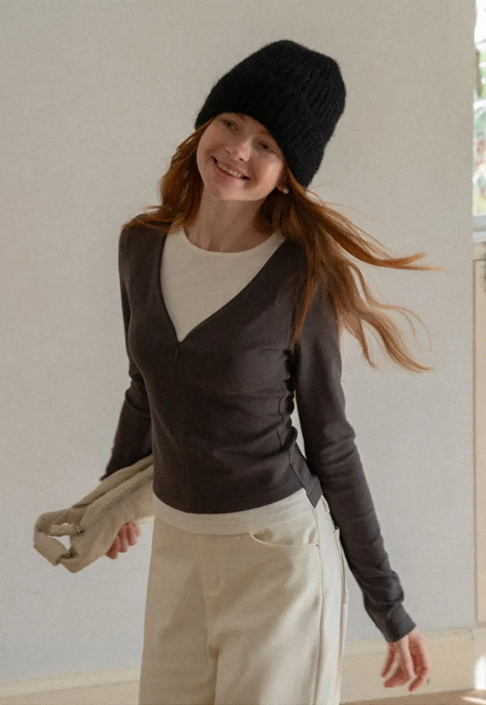 Wide Leg Denim Jeans with Belt Loop