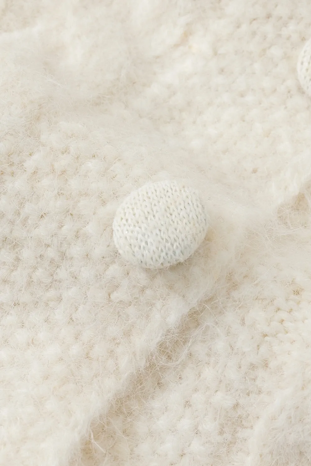 Statement Fuzzy Cable Knit Cardigan