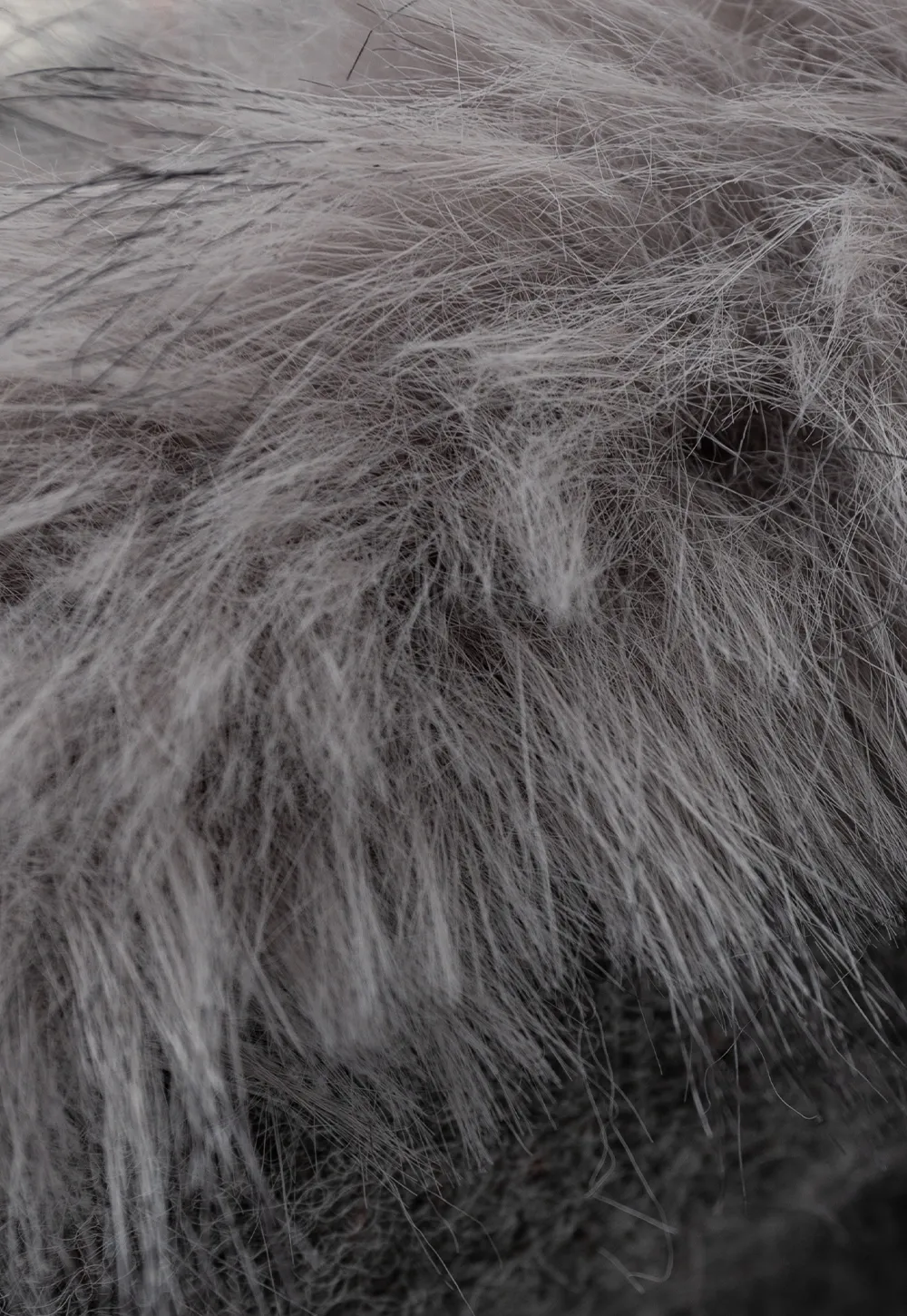 Patterned Sweater Cardigan with Fur Trim