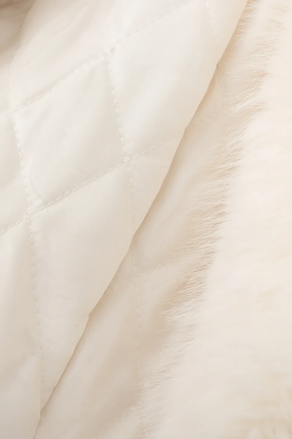 Plush Faux Fur Jacket Buttons