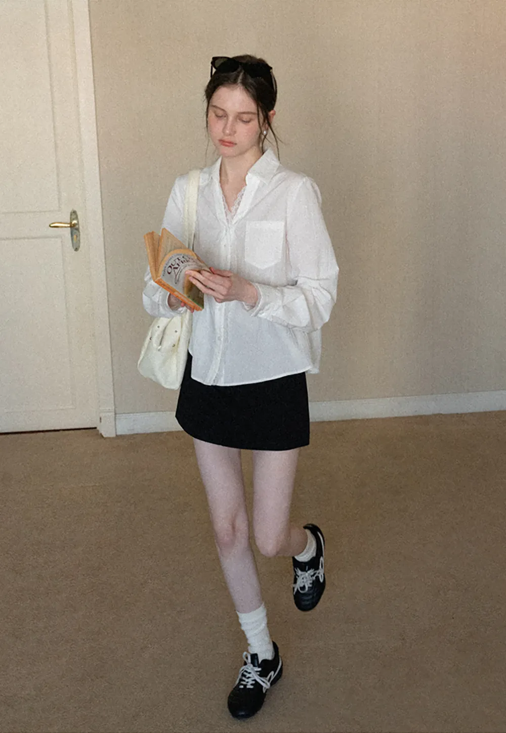 Elegant Mini Skirt with High Waist Design