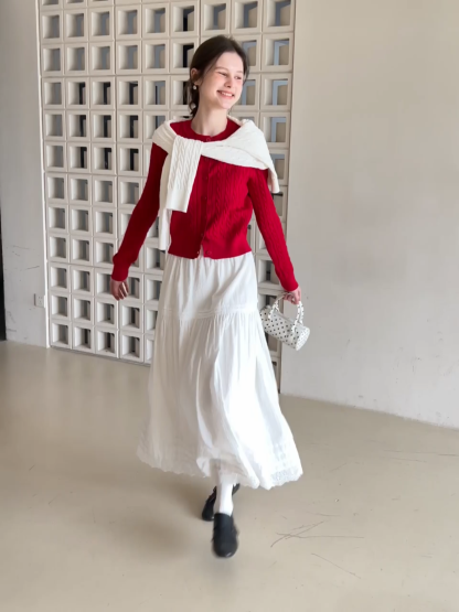 Cable Knit Long Sleeve Sweater Top