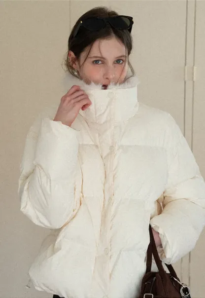 Fur Collar Puffy Short Jacket