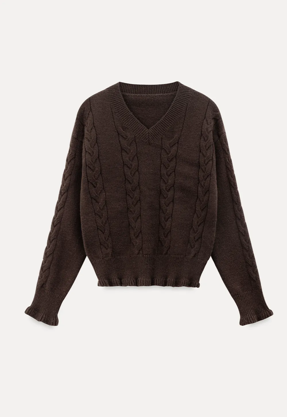 Women's Knit Sweater Round Neck Long Sleeve Casual Wear