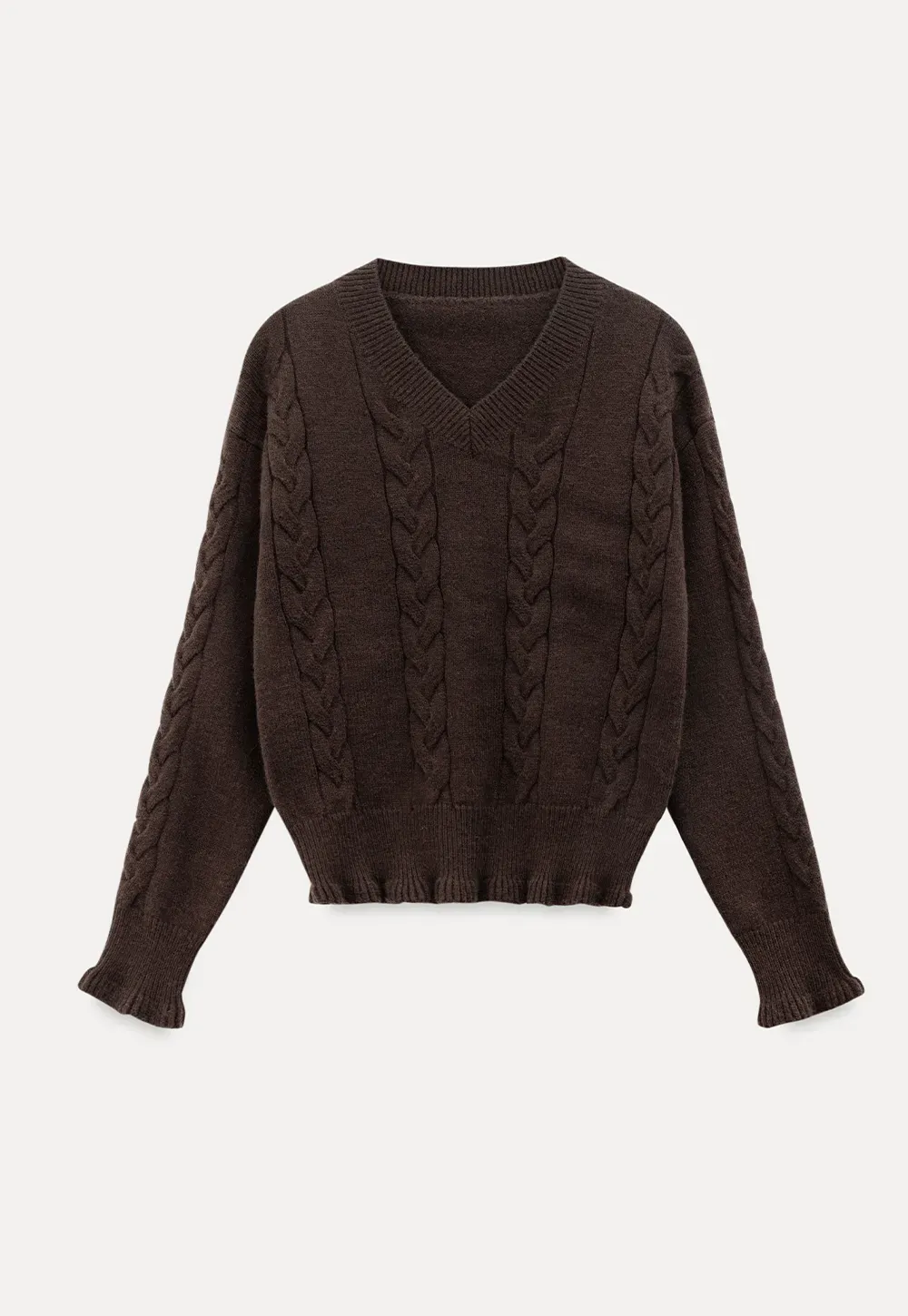Women's Knit Sweater Round Neck Long Sleeve Casual Wear