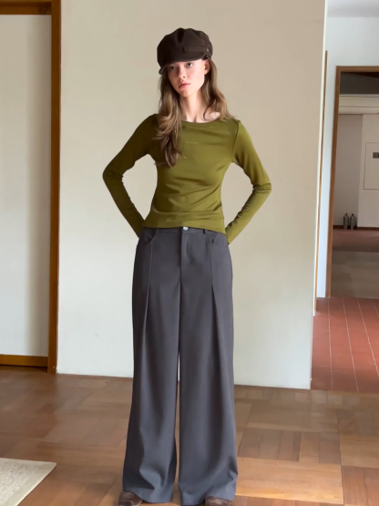 Elegant Wide Leg Trousers for Women Office Wear